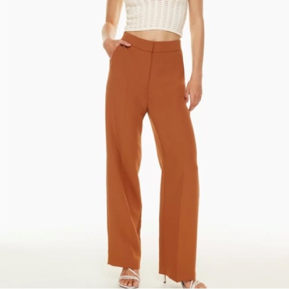 Aritzia Wilfred Alanya Pant Size 8 Short New With Tags Anise Brown